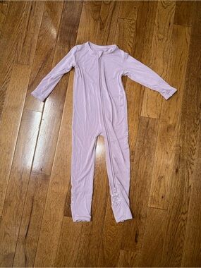 Bubble Baby Light Purple Zipper One-Piece Pajamas - Kids Size 2T